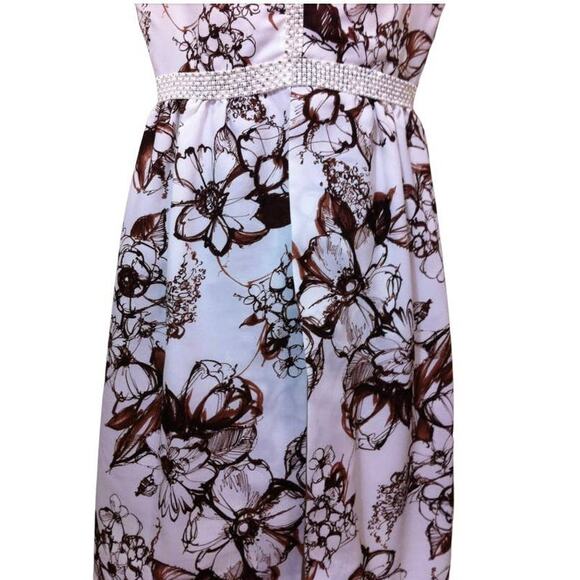 Vintage 1970s Disco Outfit, Vintage Lane Bryant Floral Overdress Size Medium - Picture 4 of 5